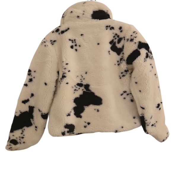 Juicy Couture White and Black Faux Fur Comfy Y2K Jacket NEW SZ XS - Picture 6 of 11
